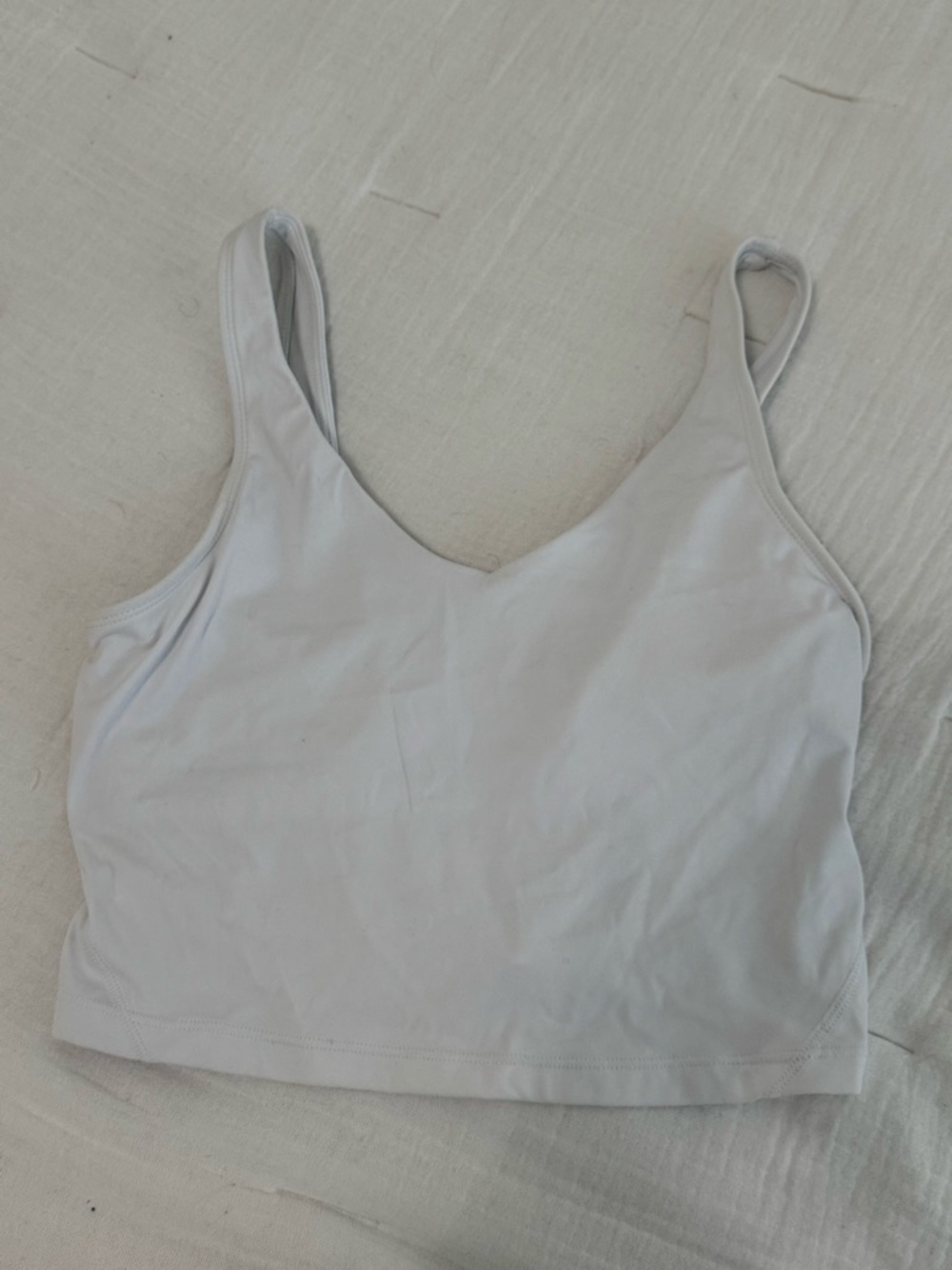 Women’s Cropped Tank Top in Light Gray